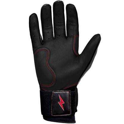 Bruce Bolt PREMIUM PRO TC42 Series Long Cuff Batting Gloves: Black