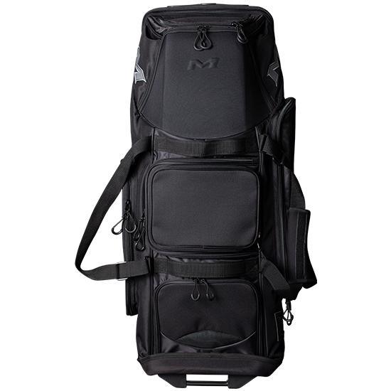 Miken MKMK7X Black Pro Wheeled Roller Bat Bag: MKMK7X-PRO-BLK