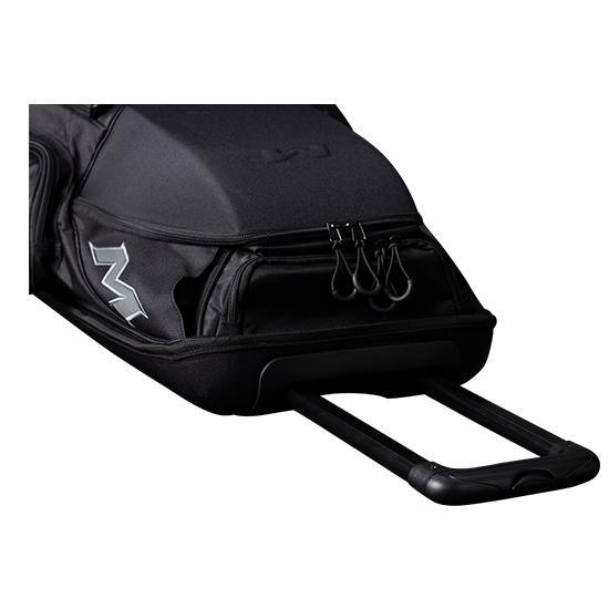 Miken MKMK7X Black Pro Wheeled Roller Bat Bag: MKMK7X-PRO-BLK