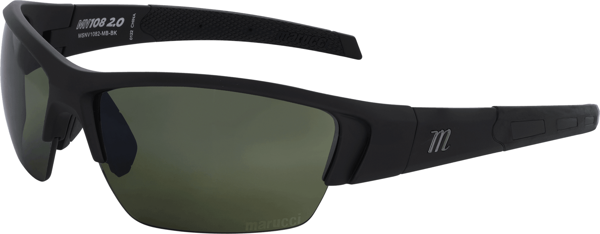 Shop Marucci MV108 2.0 Performance Sunglasses-Matte Black-Green