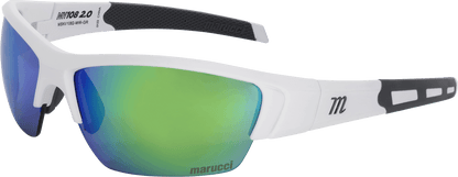 Shop Marucci MV108 2.0 Performance Sunglasses-Matte White-Green/Green