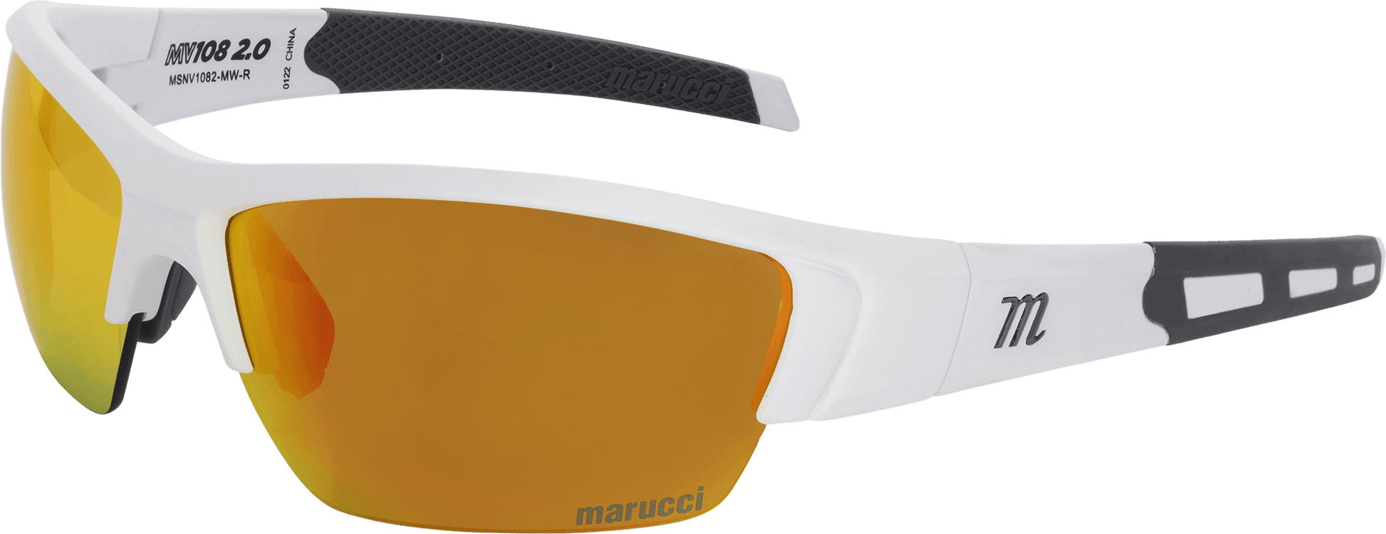 Shop Marucci MV108 2.0 Performance Sunglasses-Matte White-Green/Red