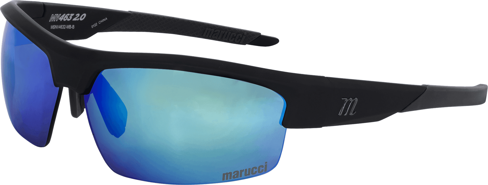 Shop Marucci MV463 2.0 Performance Sunglasses-Matte Black-Green/Blue