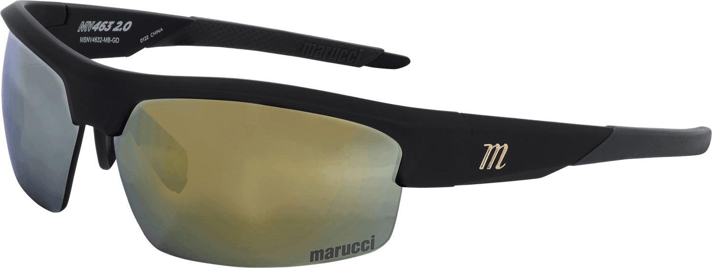 Shop Marucci MV463 2.0 Performance Sunglasses-Matte Black-Grey/Gold