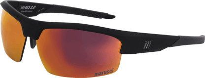 Shop Marucci MV463 2.0 Performance Sunglasses-Matte Black-Violet/Red