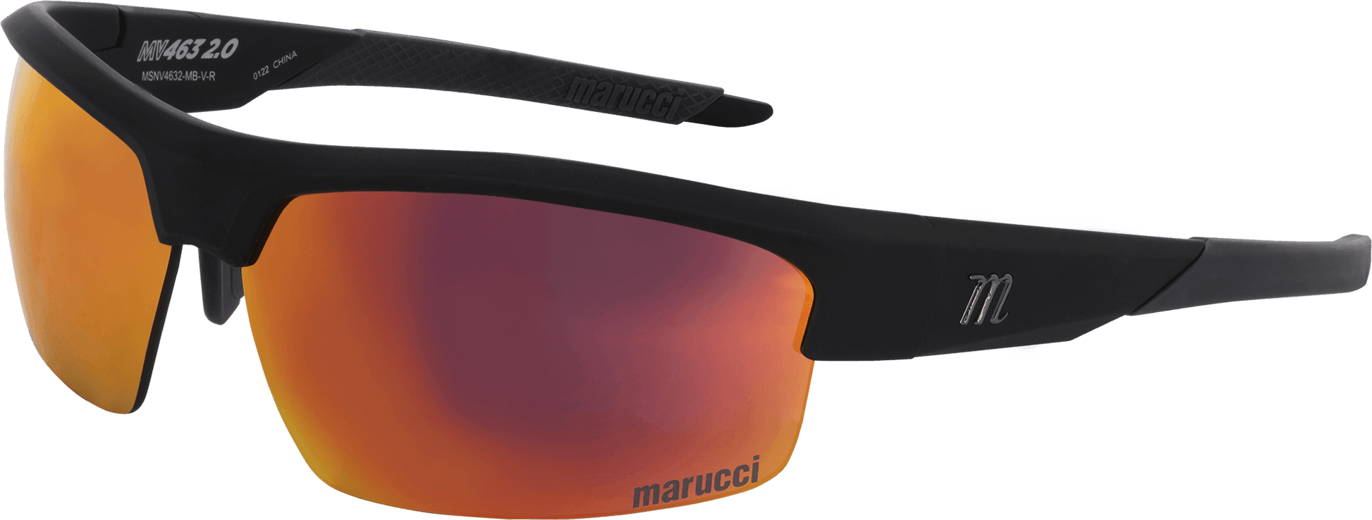 SHOP Marucci MV463 2.0 Youth Performance Sunglasses-Matte Black-Violet/Red