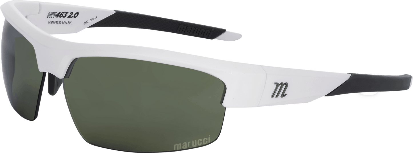 Shop Marucci MV463 2.0 Performance Sunglasses-Matte White-Green