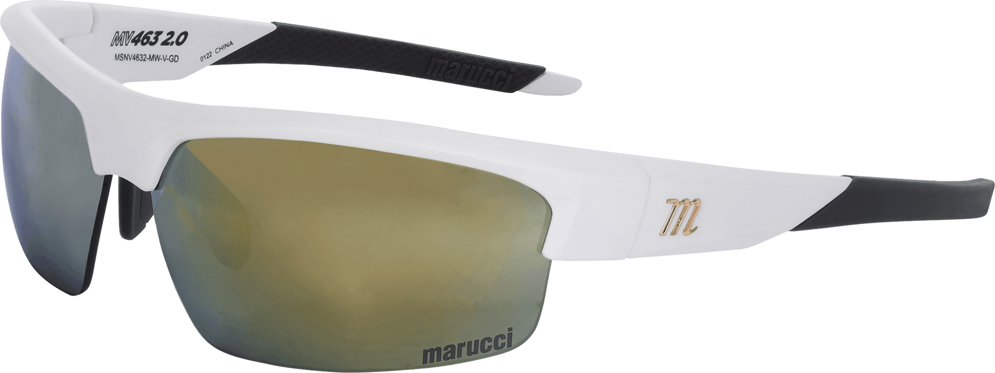 Shop Marucci MV463 2.0 Performance Sunglasses-Matte White-Grey/Gold