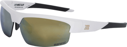 Shop Marucci MV463 2.0 Performance Sunglasses-Matte White-Grey/Gold