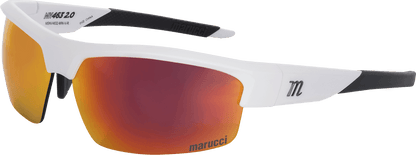 SHOP Marucci MV463 2.0 Youth Performance Sunglasses-Matte White-Violet/Red