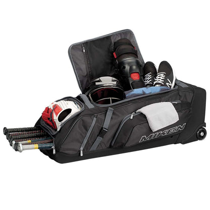 Shop the Miken Deluxe Slowpitch Wheeled Roller Bag: MBA005 at Headbanger Sports