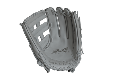 Inside Palm View of White Miken Pro Series 13" Slow Pitch Fielding Glove - White/White: PRO130WW at headbangersports.com