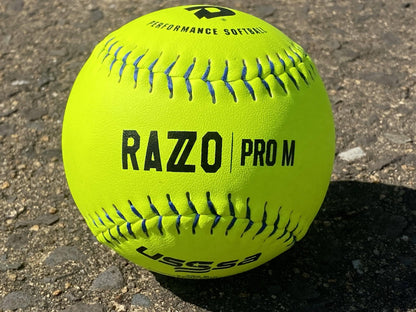 DeMarini RAZZO 12" PRO M USSSA Slowpitch Softballs (Dozen): WTDRZPMC12UB