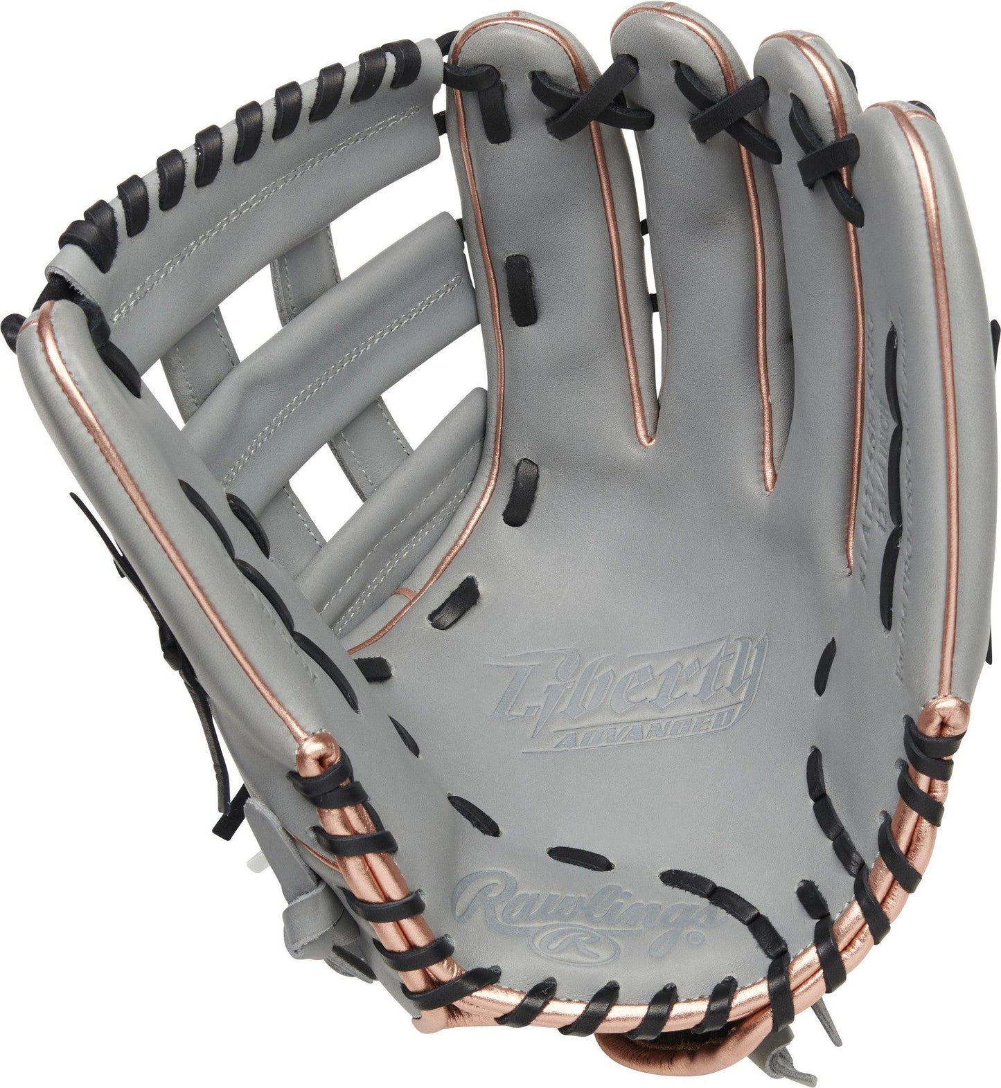 Grey and Rose Gold Liberty Advanced 12.75 inch Softball Glove