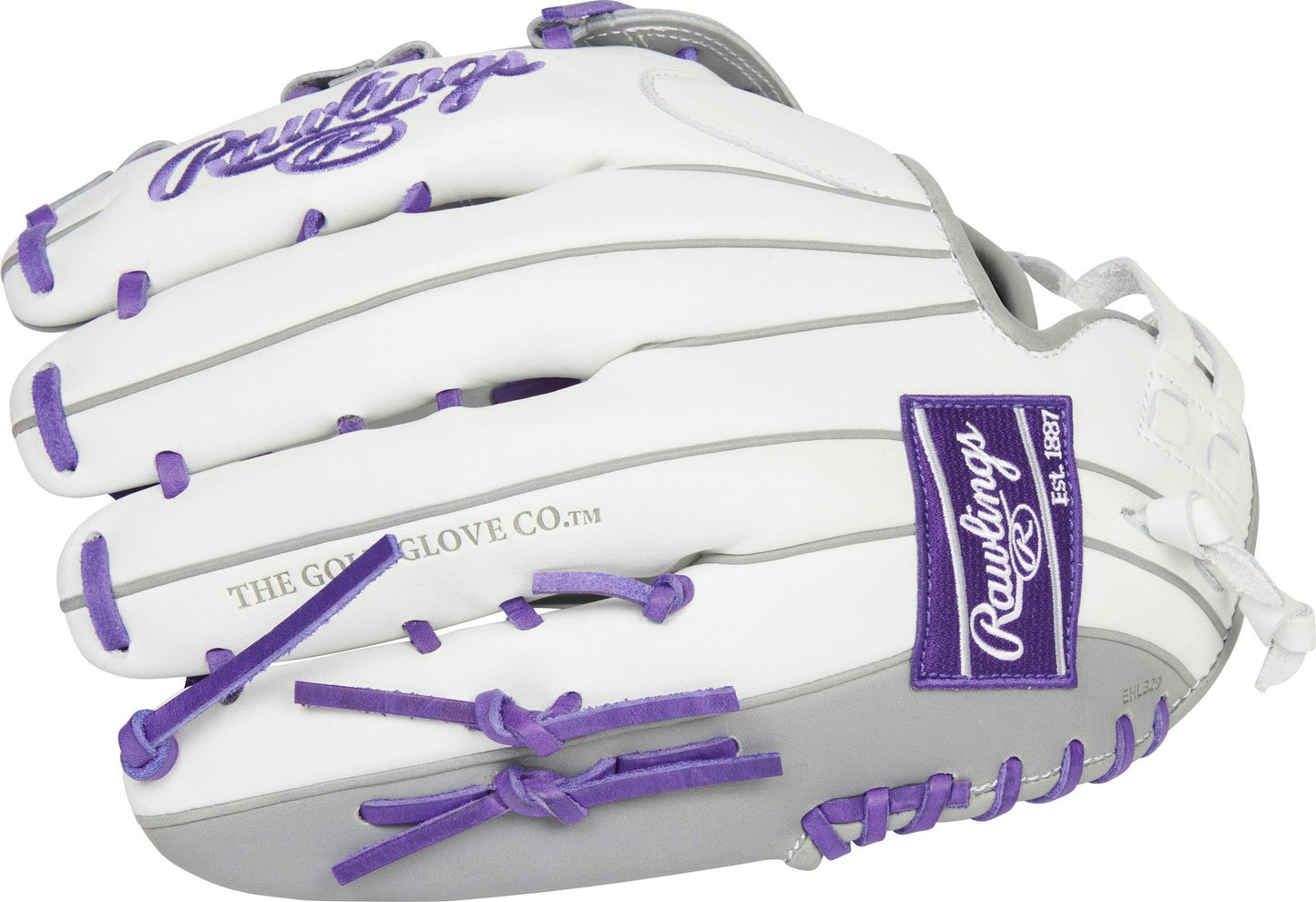 White and Purple Liberty Advanced 12.75 inch Softball Glove