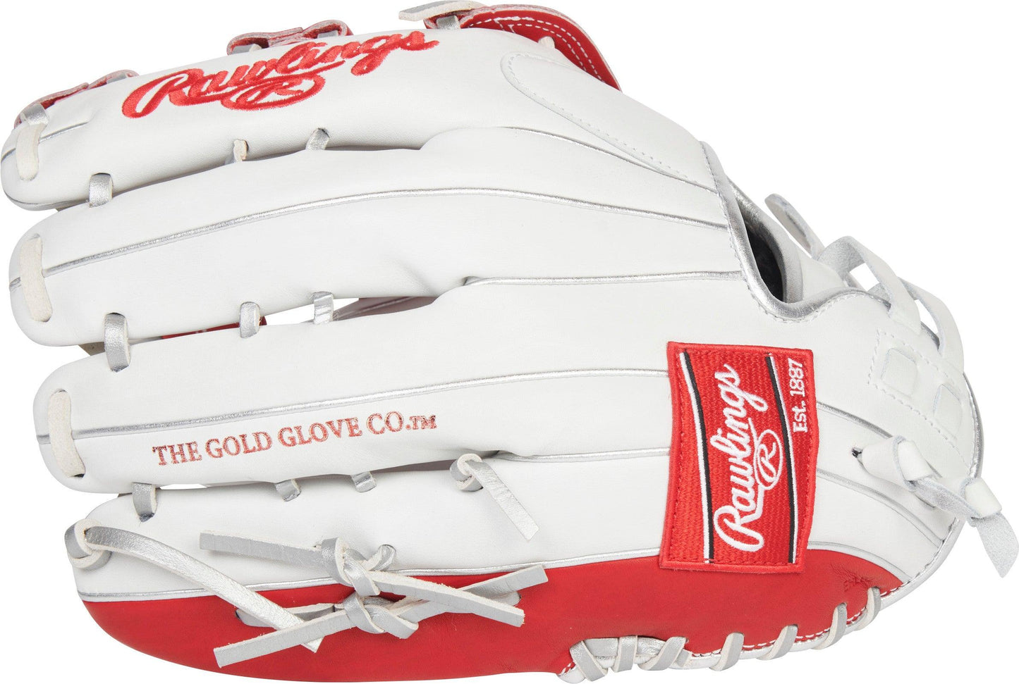 White and Red/Scarlett Liberty Advanced 12.75 inch Softball Glove