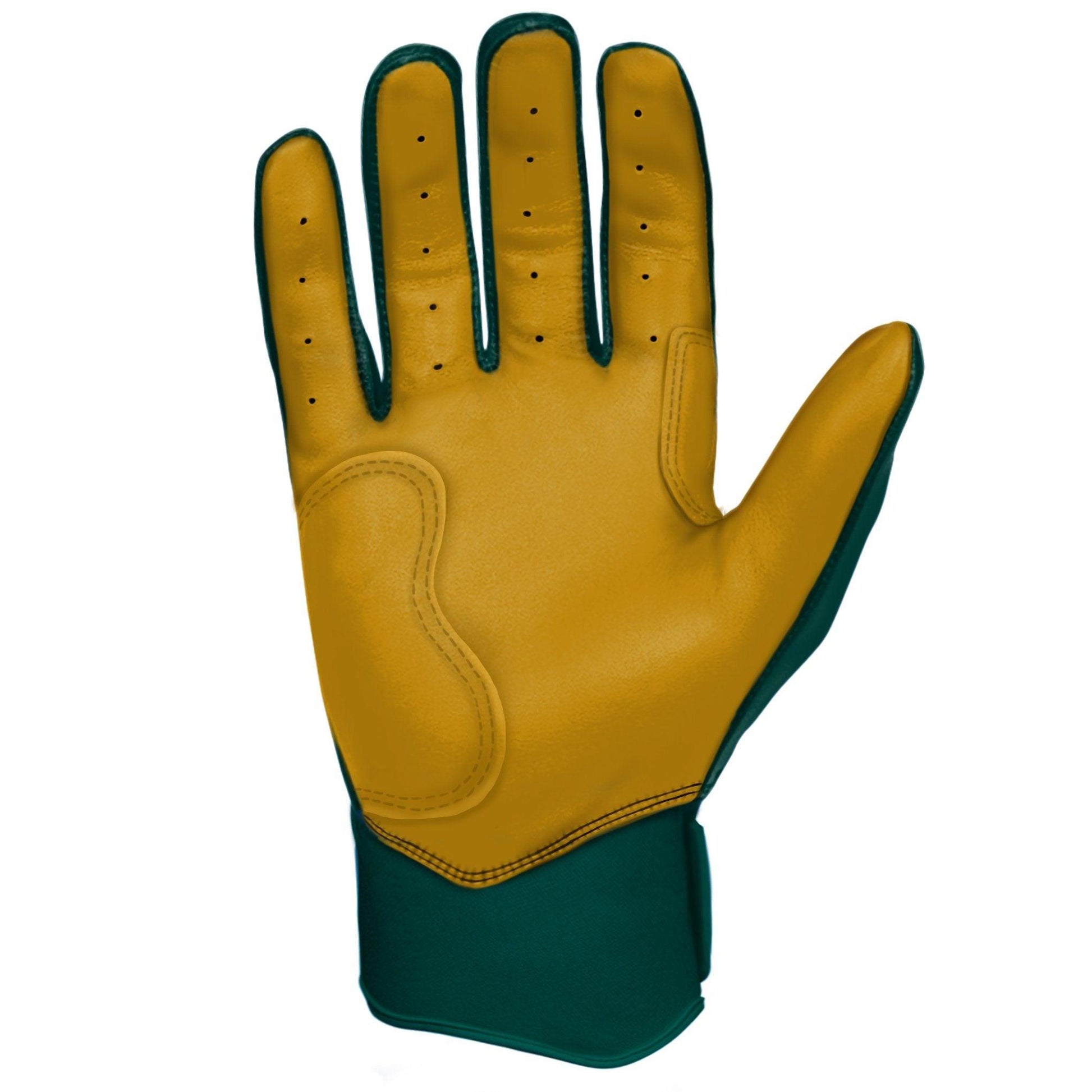 Bruce Bolt PREMIUM PRO Short Cuff Batting Gloves: GREEN