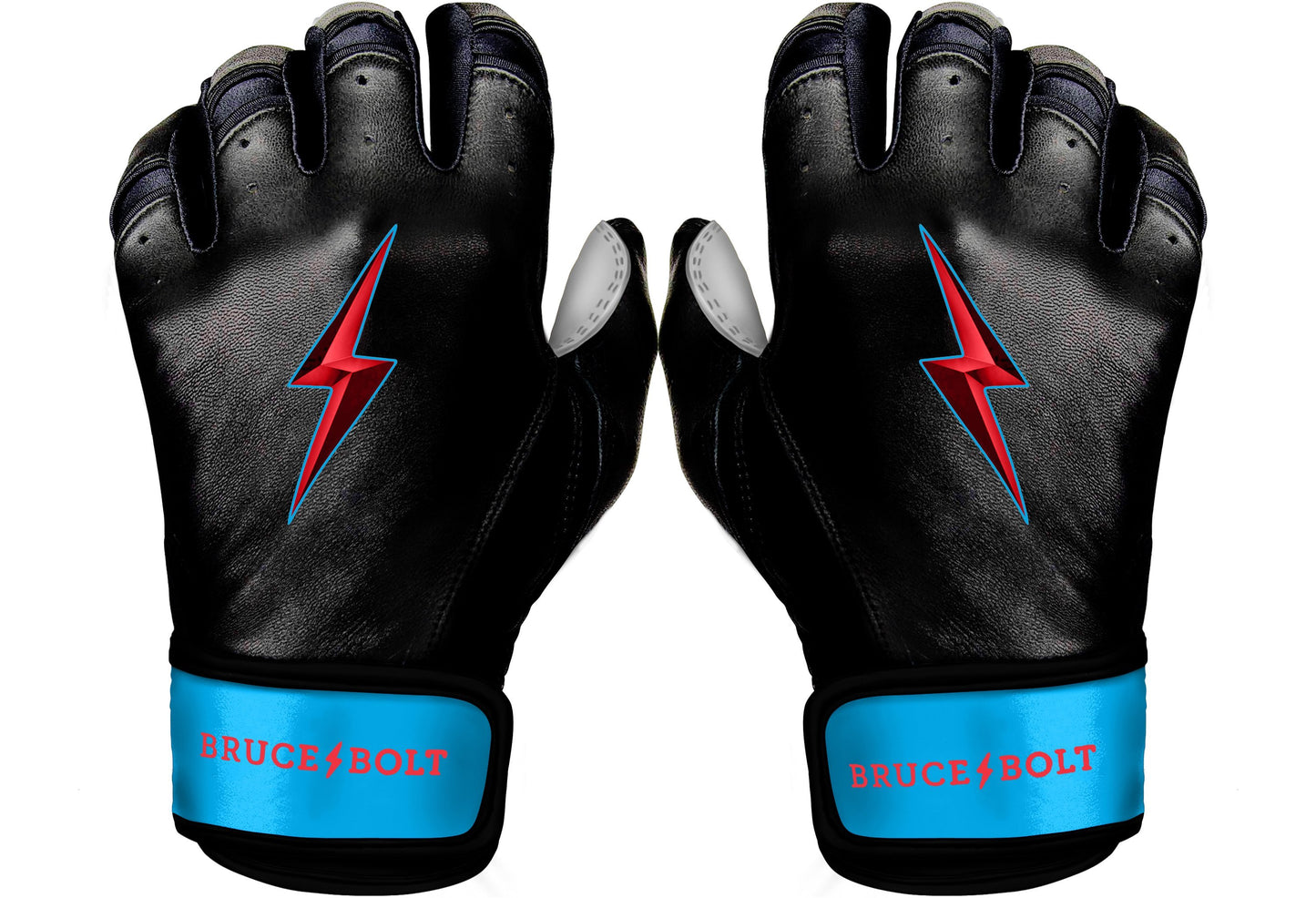 Bruce Bolt PREMIUM PRO BRINSON Series Short Cuff Batting Gloves: Black