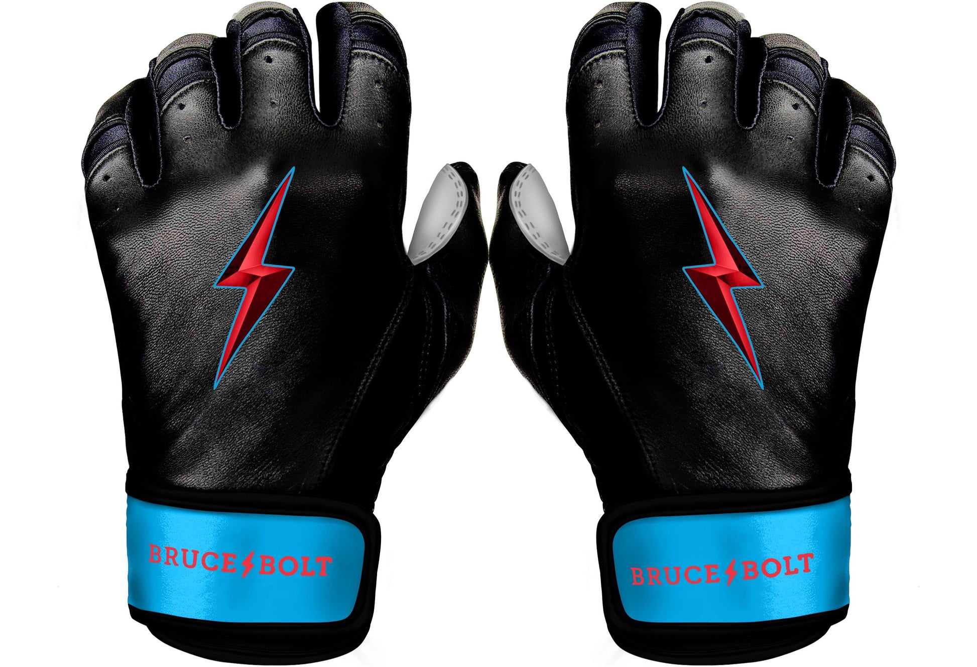 Bruce Bolt PREMIUM PRO BRINSON Series Short Cuff Batting Gloves: Black