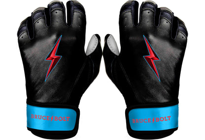 Bruce Bolt PREMIUM PRO BRINSON Series Short Cuff Batting Gloves: Black