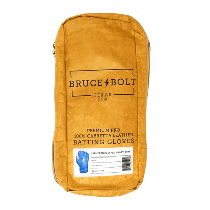 Bruce Bolt PREMIUM PRO Short Cuff Batting Gloves: Royal