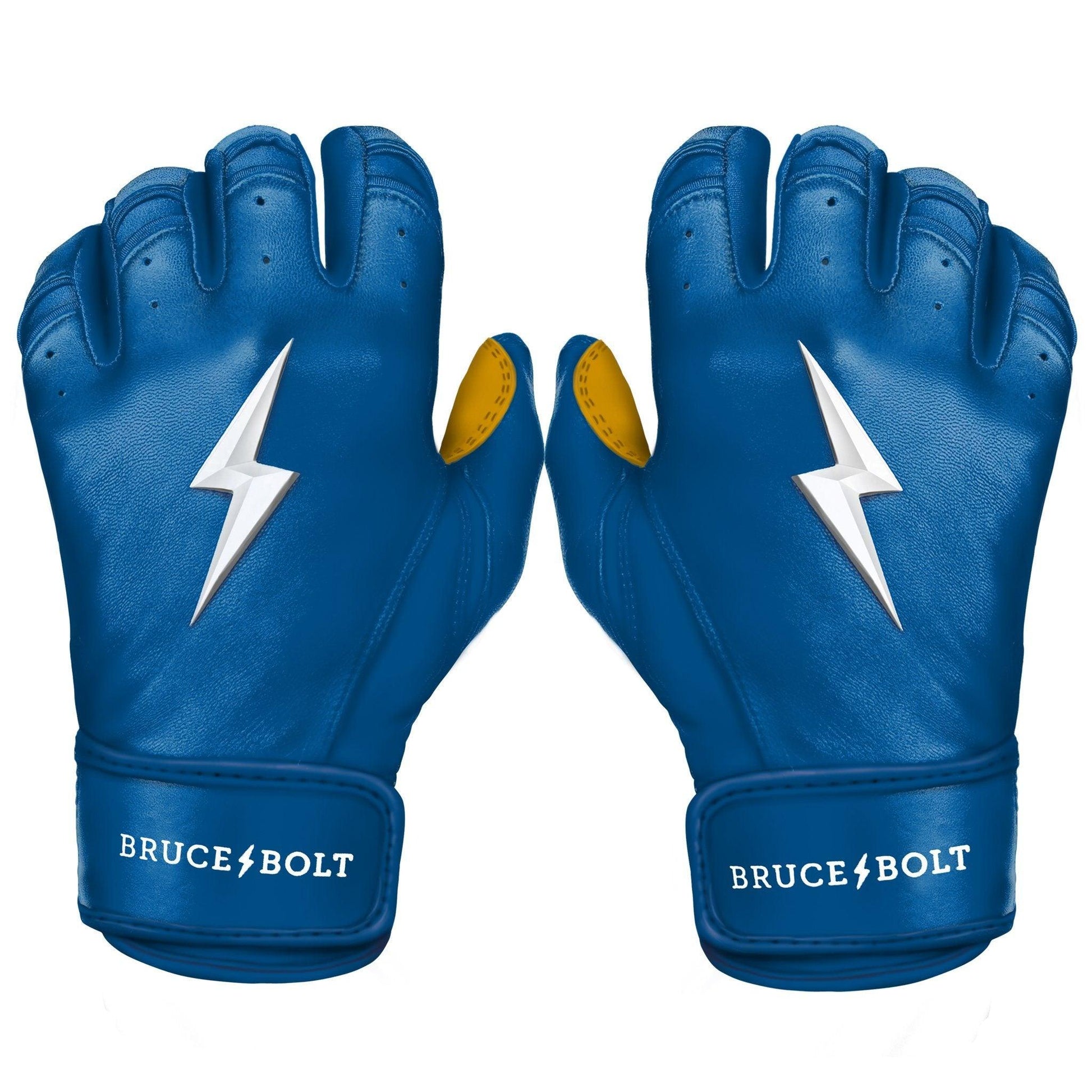 Bruce Bolt PREMIUM PRO Short Cuff Batting Gloves: Royal