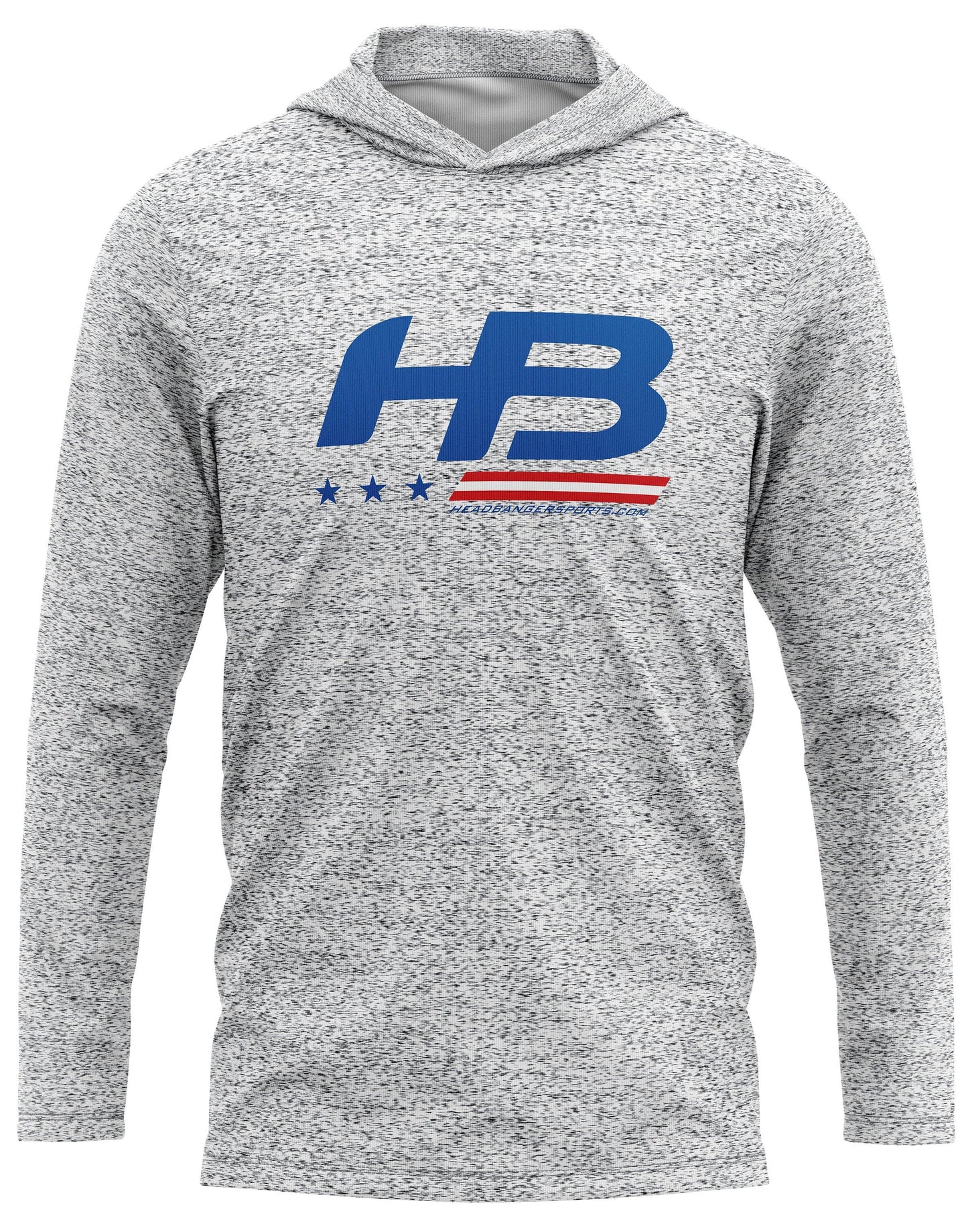 Headbanger Sports Exclusive Ultra Lightweight Long Sleeve Hoodies: Stars & Bars