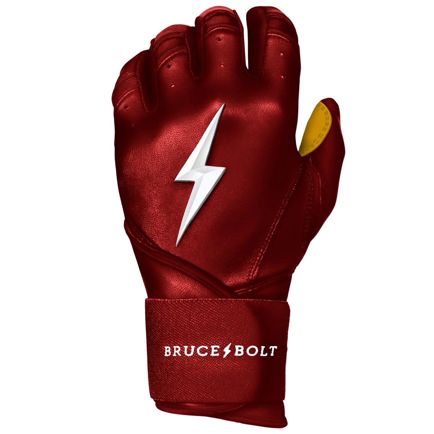 Shop Bruce Bolt PREMIUM PRO Long Cuff Batting Gloves: Maroon