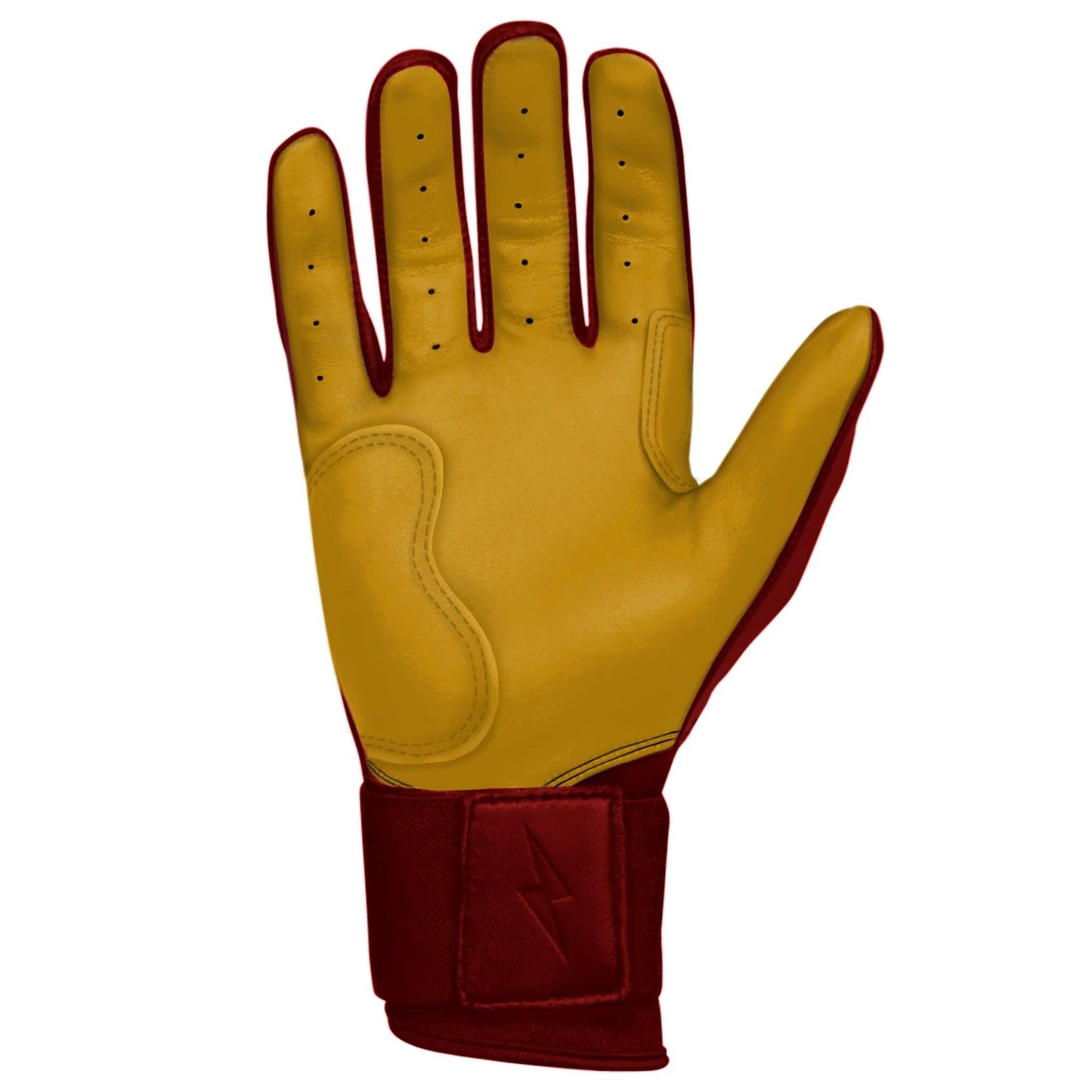 Shop Bruce Bolt PREMIUM PRO Long Cuff Batting Gloves: Maroon