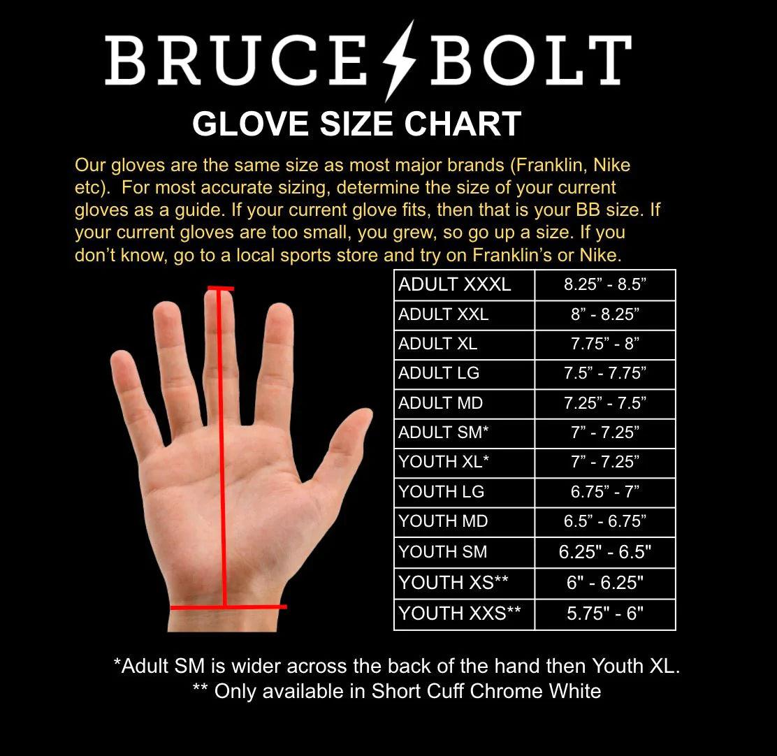 Bruce Bolt Batting Glove Size Chart at Headbanger Sports