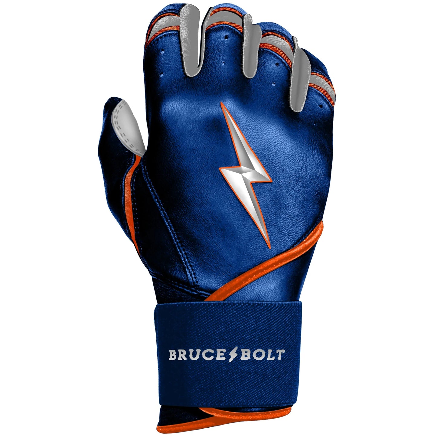 Shop Bruce Bolt PREMIUM PRO NIMMO Long Cuff Batting Gloves: Mets Blue