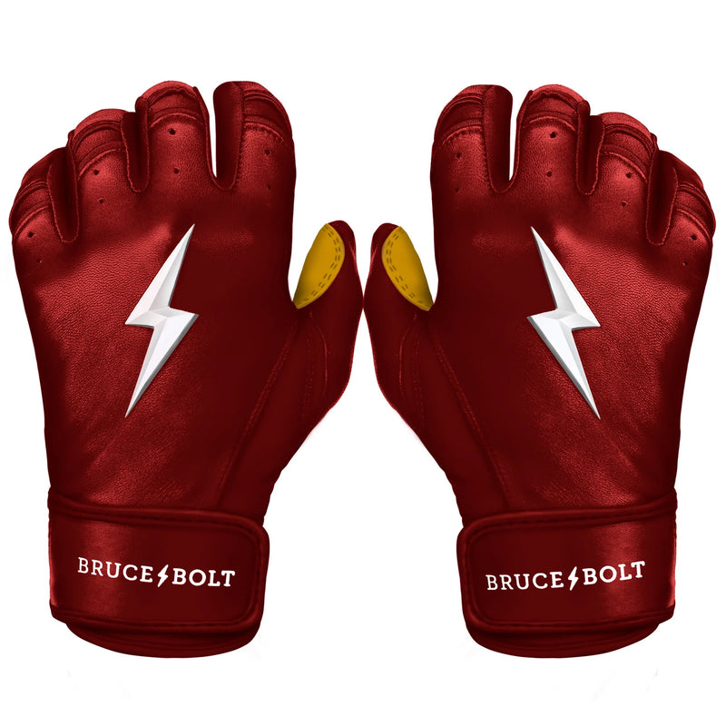Bruce Bolt PREMIUM PRO Short Cuff Batting Gloves: Maroon | HB Sports ...
