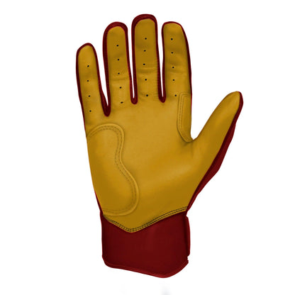 Bruce Bolt PREMIUM PRO Short Cuff Batting Gloves: Maroon