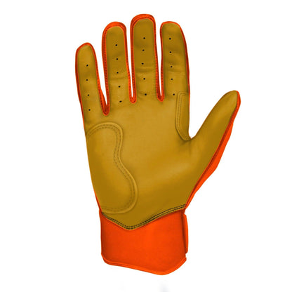 Shop SHOP Bruce Bolt PREMIUM PRO Short Cuff Batting Gloves: Orange