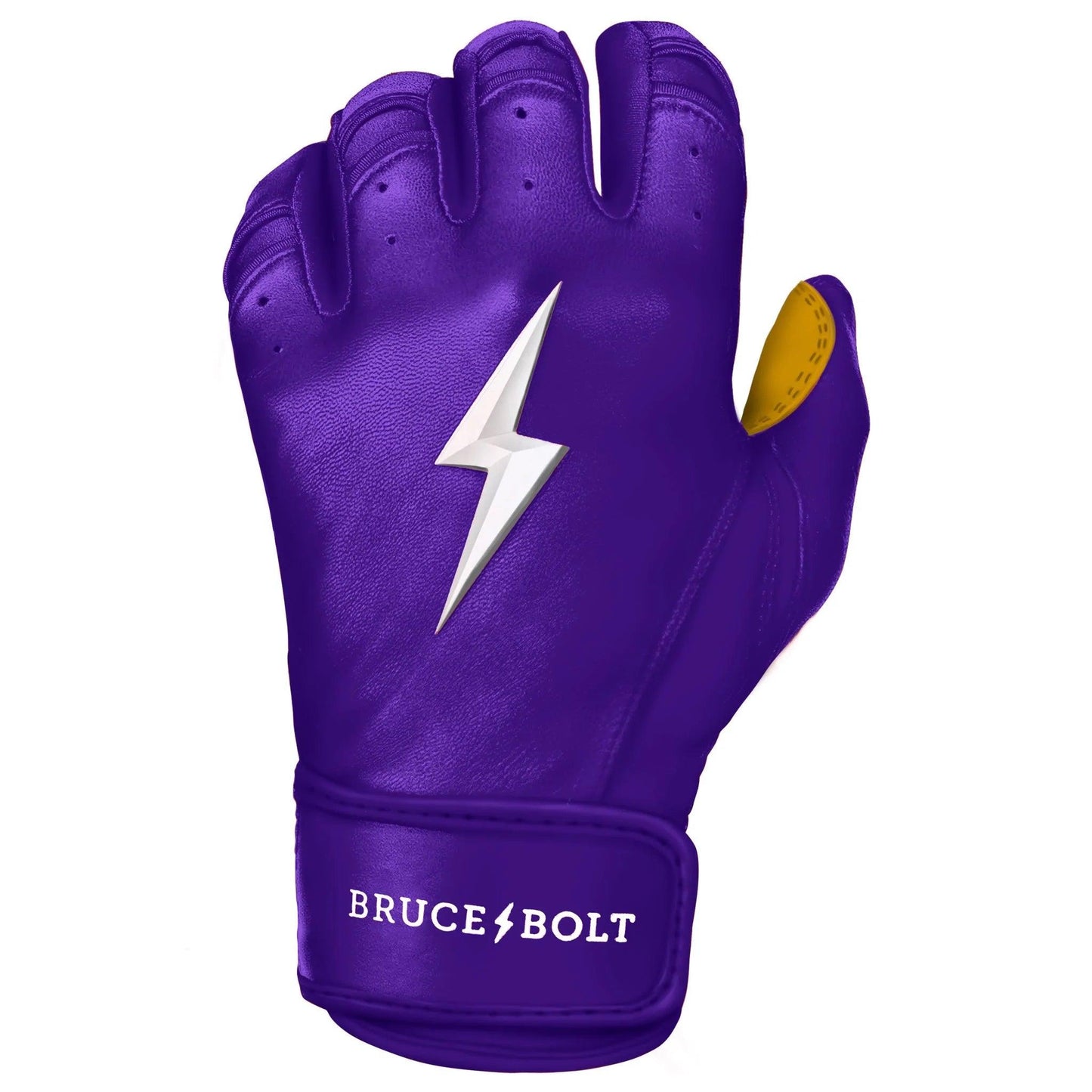 Shop Bruce Bolt PREMIUM PRO Short Cuff Batting Gloves: Purple